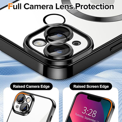 MagSafe-etui til Apple iPhone 13, Techsuit, Luxury Crystal, Sort