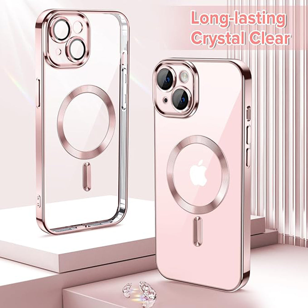 MagSafe-etui til Apple iPhone 13, Techsuit, Luxury Crystal, Pink