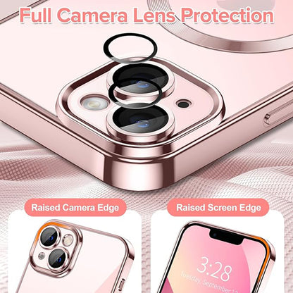 MagSafe-etui til Apple iPhone 13, Techsuit, Luxury Crystal, Pink