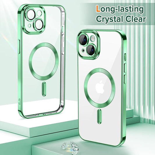 MagSafe Case for Apple iPhone 13, Techsuit, Luxury Crystal, Light Green