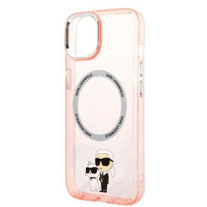 MagSafe cover til Apple iPhone 14, Karl Lagerfeld, Ikonik Karl & Choupette, Pink