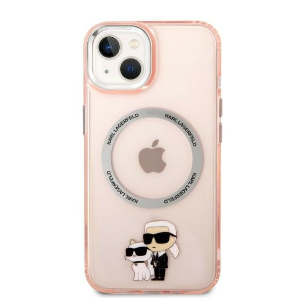 MagSafe cover til Apple iPhone 14, Karl Lagerfeld, Ikonik Karl & Choupette, Pink