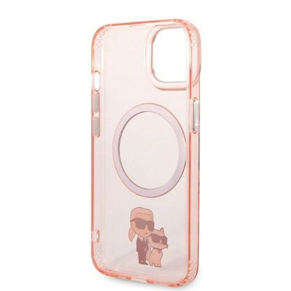 MagSafe cover til Apple iPhone 14, Karl Lagerfeld, Ikonik Karl & Choupette, Pink