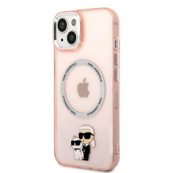 MagSafe cover til Apple iPhone 14, Karl Lagerfeld, Ikonik Karl & Choupette, Pink