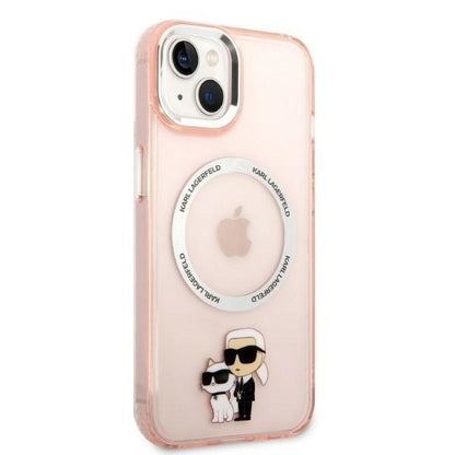 MagSafe cover til Apple iPhone 14, Karl Lagerfeld, Ikonik Karl & Choupette, Pink