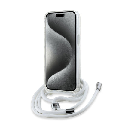 MagSafe cover til Apple iPhone 14, Karl Lagerfeld, IML Crossbody Choupette's Head with Strap, Transparent