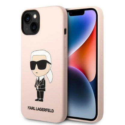 MagSafe cover til Apple iPhone 14, Karl Lagerfeld, Silicone Ikonik Karl, Pink