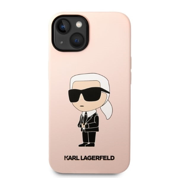 MagSafe cover til Apple iPhone 14, Karl Lagerfeld, Silicone Ikonik Karl, Pink