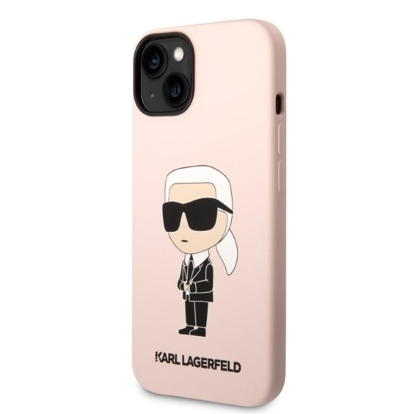 MagSafe cover til Apple iPhone 14, Karl Lagerfeld, Silicone Ikonik Karl, Pink