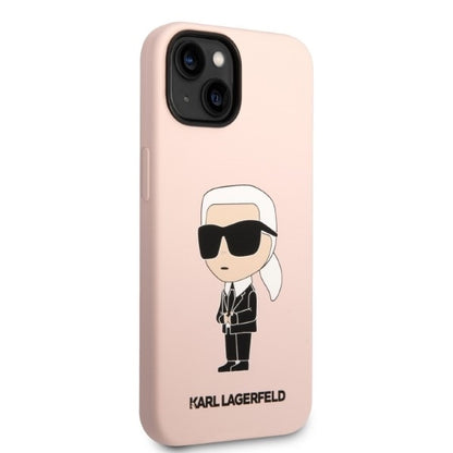 MagSafe cover til Apple iPhone 14, Karl Lagerfeld, Silicone Ikonik Karl, Pink