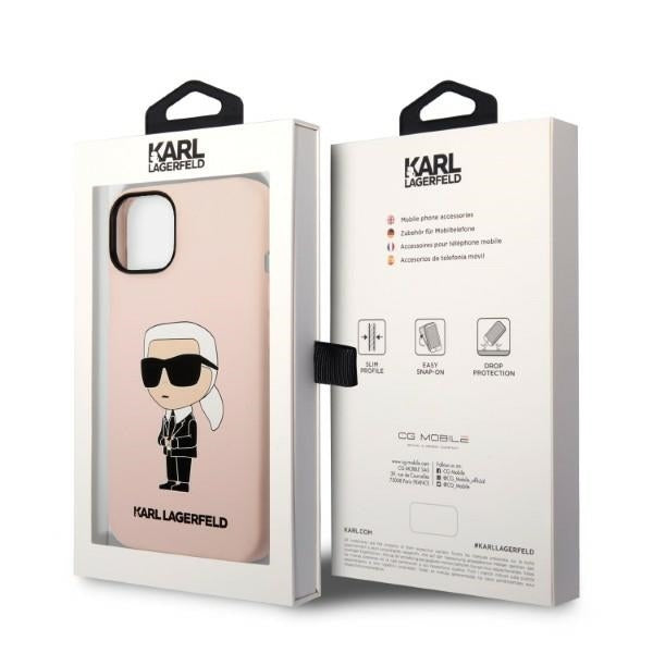 MagSafe cover til Apple iPhone 14, Karl Lagerfeld, Silicone Ikonik Karl, Pink