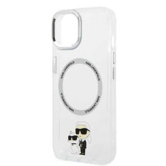 MagSafe cover til Apple iPhone 14 Plus, Karl Lagerfeld, Ikonik Karl & Choupette, Transparent