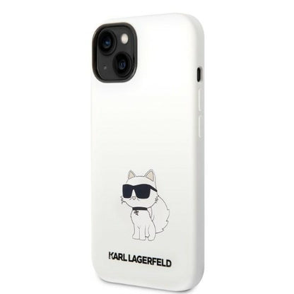 MagSafe Case for Apple iPhone 14 Plus, Karl Lagerfeld, Choupette Silicone, White