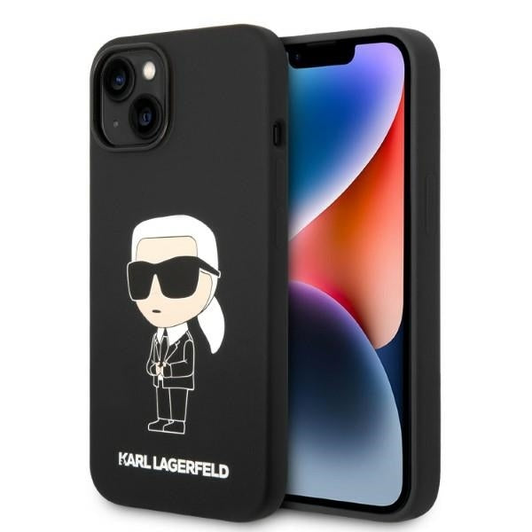 MagSafe cover til Apple iPhone 14 Plus, Karl Lagerfeld, Silicone Ikonik Karl, Sort