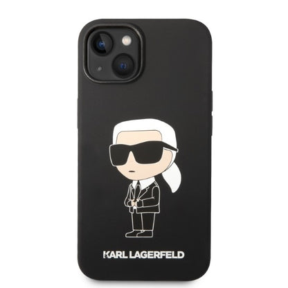 MagSafe cover til Apple iPhone 14 Plus, Karl Lagerfeld, Silicone Ikonik Karl, Sort
