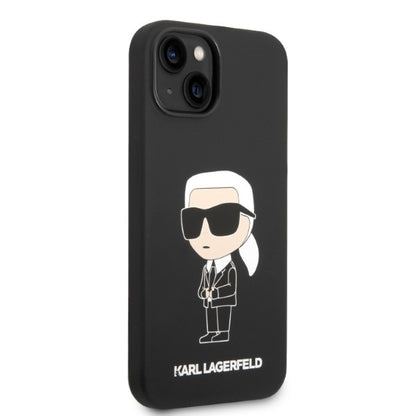 MagSafe cover til Apple iPhone 14 Plus, Karl Lagerfeld, Silicone Ikonik Karl, Sort