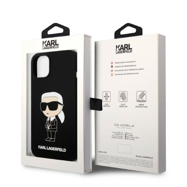 MagSafe cover til Apple iPhone 14 Plus, Karl Lagerfeld, Silicone Ikonik Karl, Sort