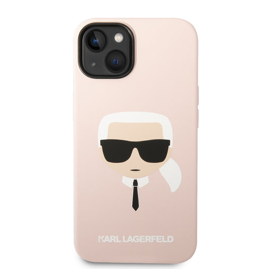 MagSafe cover til Apple iPhone 14 Plus, Karl Lagerfeld, Silicone Karl's Head, Pink