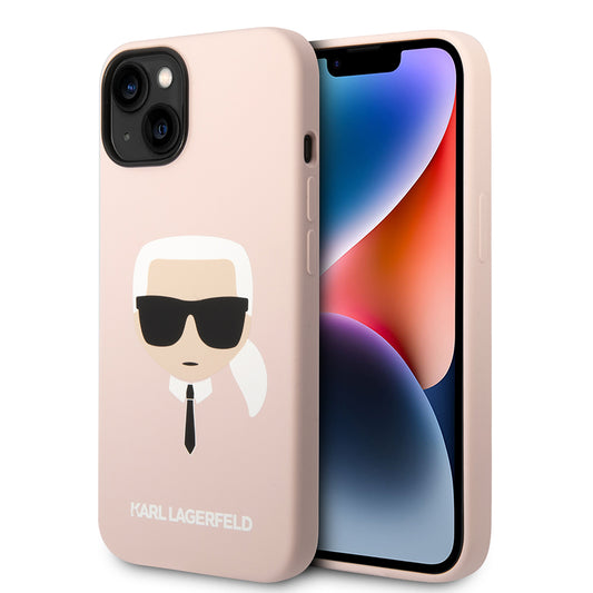 MagSafe cover til Apple iPhone 14 Plus, Karl Lagerfeld, Silicone Karl's Head, Pink