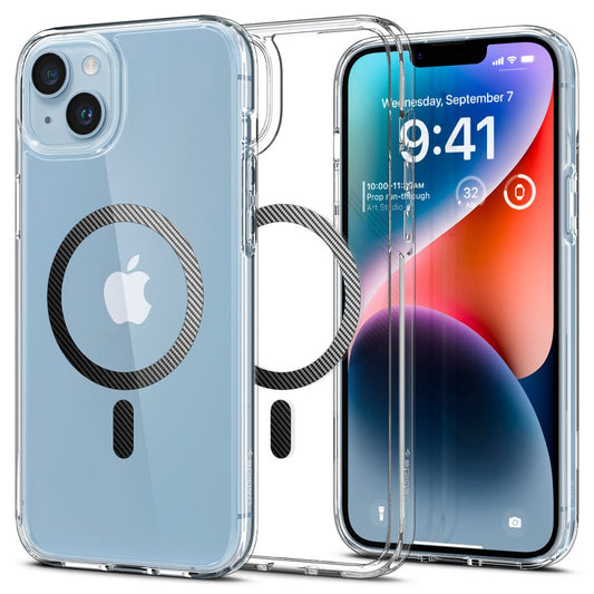 MagSafe cover til Apple iPhone 14 Plus, Spigen, Ultra Hybrid Carbon, Gennemsigtig
