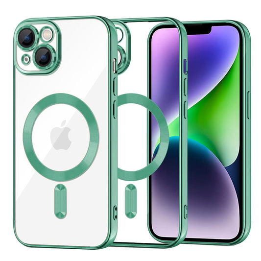 MagSafe-etui til Apple iPhone 14 Plus, Techsuit, Luxury Crystal, Lysegrøn
