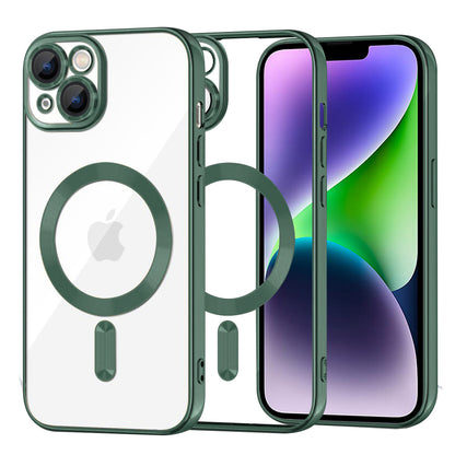 MagSafe-etui til Apple iPhone 14 Plus, Techsuit, Luxury Crystal, Mørkegrøn
