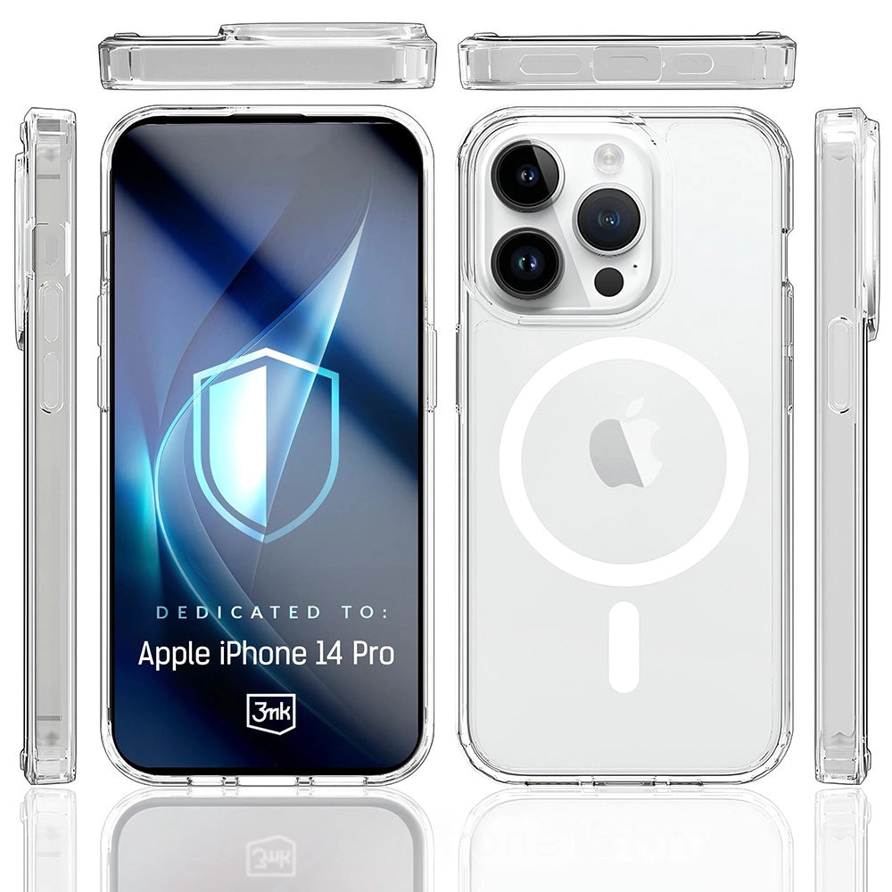 MagSafe-etui til Apple iPhone 14 Pro, 3MK, Armor MagCase, Transparent