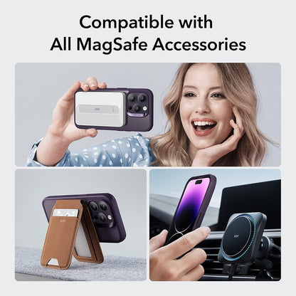 MagSafe-etui til Apple iPhone 14 Pro, ESR, Classic Hybrid, Lilla Transparent