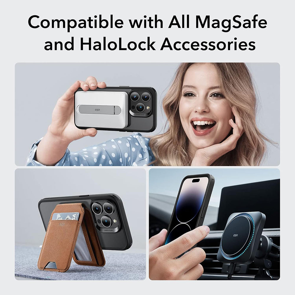 MagSafe-etui til Apple iPhone 14 Pro, ESR, Classic Hybrid, Sort Satin
