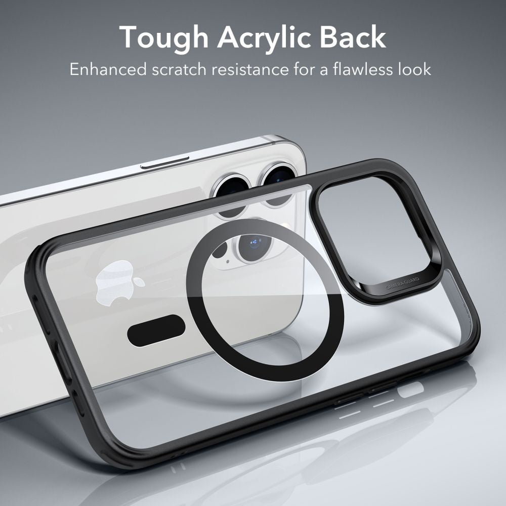 MagSafe-etui til Apple iPhone 14 Pro, ESR, Classic Hybrid, Sort Transparent
