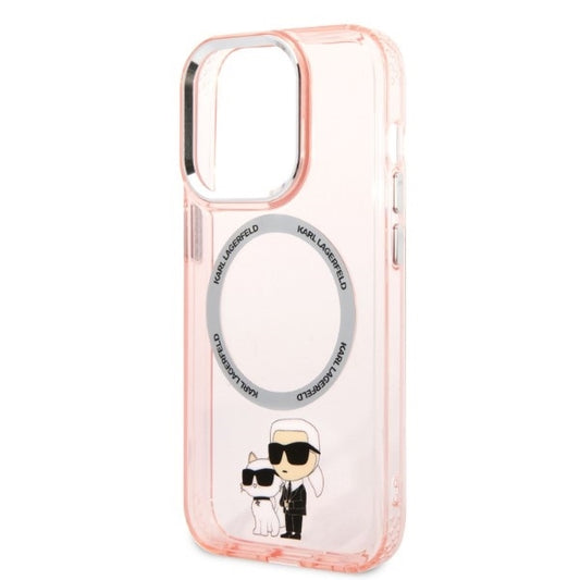 MagSafe cover til Apple iPhone 14 Pro, Karl Lagerfeld, Ikonik Karl & Choupette, Pink