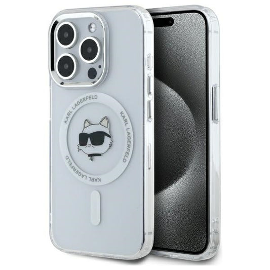 MagSafe cover til Apple iPhone 14 Pro, Karl Lagerfeld, IML Metal Choupette's Head, Hvid
