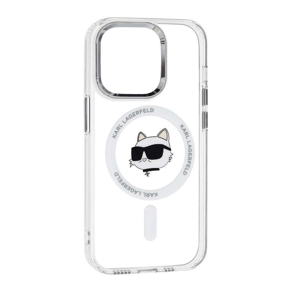 MagSafe cover til Apple iPhone 14 Pro, Karl Lagerfeld, IML Metal Choupette's Head, Hvid