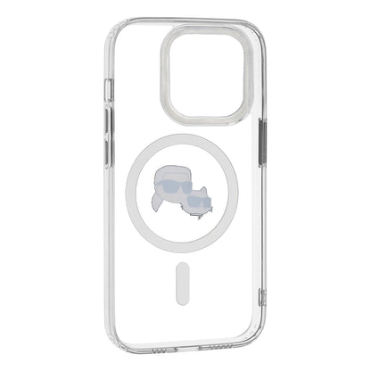 MagSafe cover til Apple iPhone 14 Pro, Karl Lagerfeld, IML Metal Karl & Choupette's Heads, Hvid