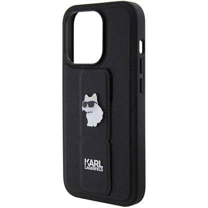 MagSafe cover til Apple iPhone 14 Pro, Karl Lagerfeld, Saffiano Gripstand Choupette, Sort