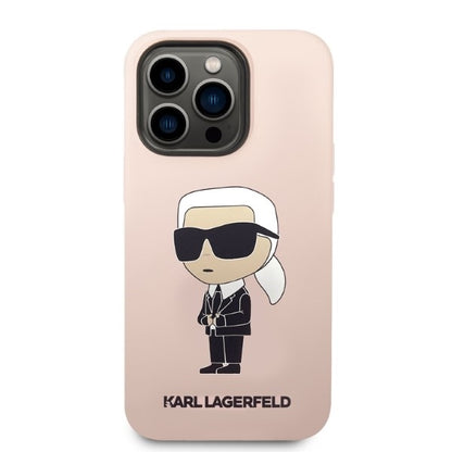 MagSafe cover til Apple iPhone 14 Pro, Karl Lagerfeld, Silicone Ikonik Karl, Pink