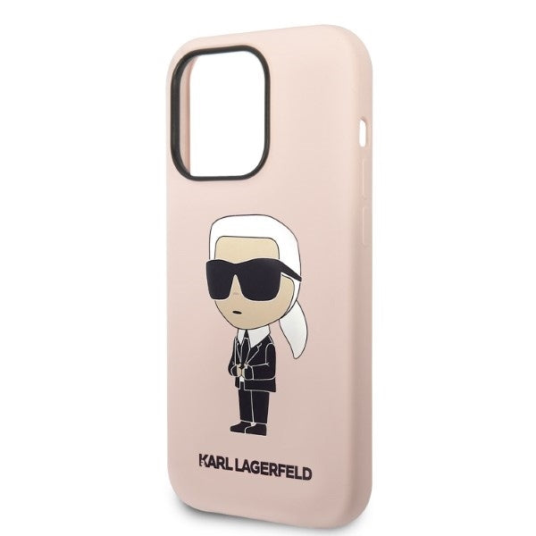 MagSafe cover til Apple iPhone 14 Pro, Karl Lagerfeld, Silicone Ikonik Karl, Pink