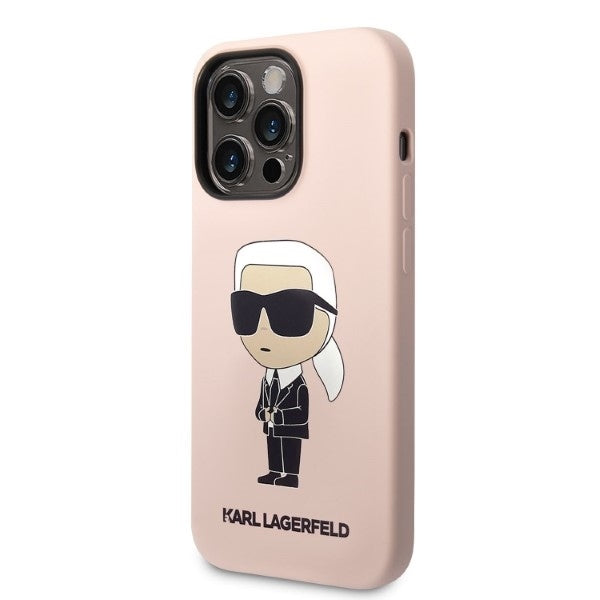 MagSafe cover til Apple iPhone 14 Pro, Karl Lagerfeld, Silicone Ikonik Karl, Pink