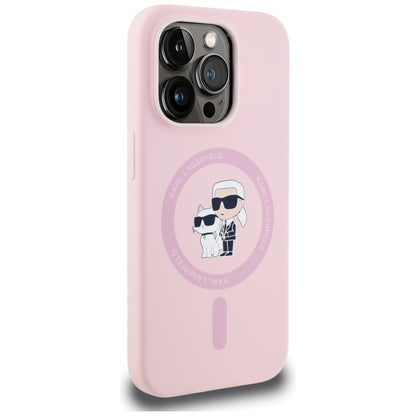 MagSafe cover til Apple iPhone 14 Pro, Karl Lagerfeld, Silicone Karl & Choupette, Pink