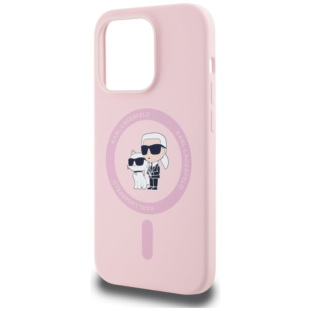 MagSafe cover til Apple iPhone 14 Pro, Karl Lagerfeld, Silicone Karl & Choupette, Pink