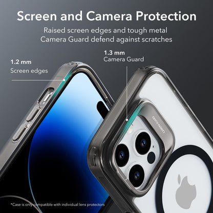 MagSafe cover til Apple iPhone 14 Pro Max, ESR, Classic Kickstand, Sort Transparent