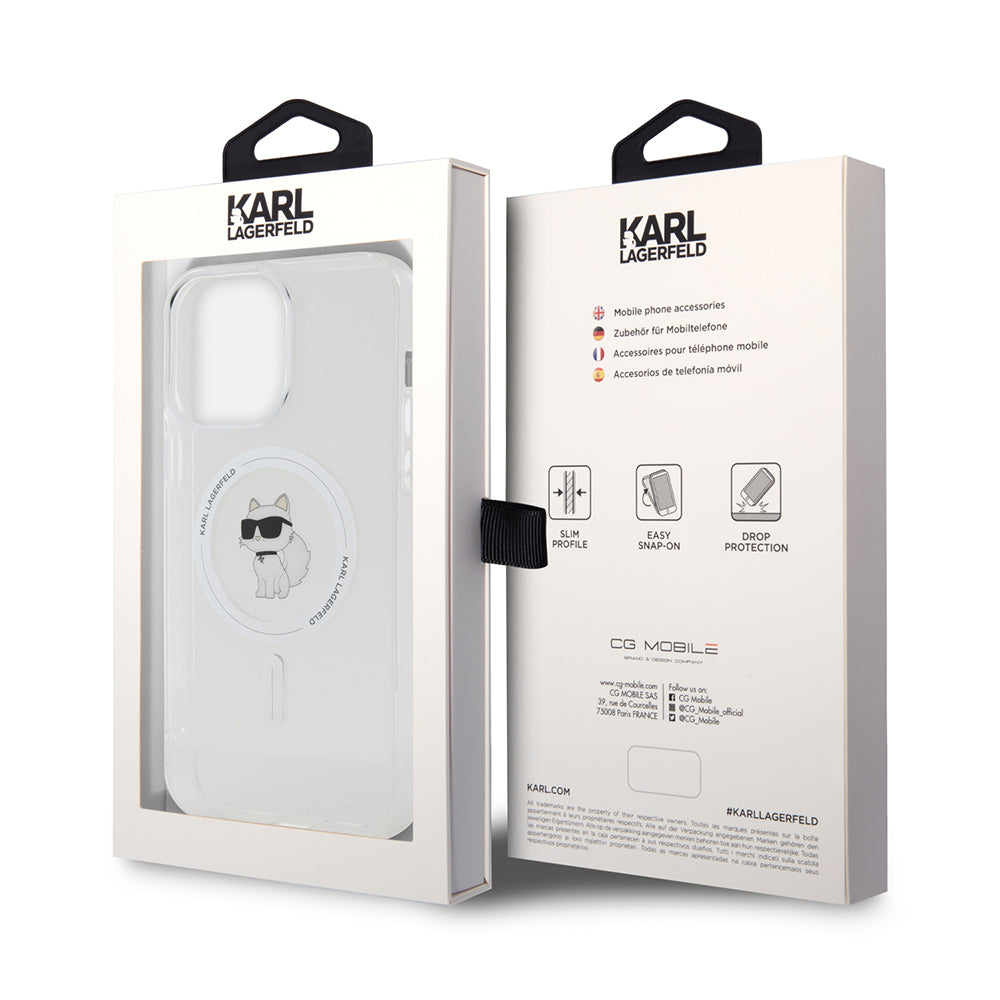 MagSafe cover til Apple iPhone 14 Pro Max, Karl Lagerfeld, IML Choupette, Gennemsigtig