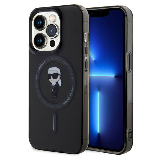MagSafe cover til Apple iPhone 14 Pro Max, Karl Lagerfeld, IML Ikonik Karl, Sort
