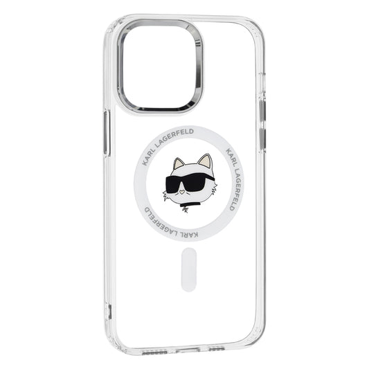 MagSafe cover til Apple iPhone 14 Pro Max, Karl Lagerfeld, IML Metal Choupette's Head, Hvid