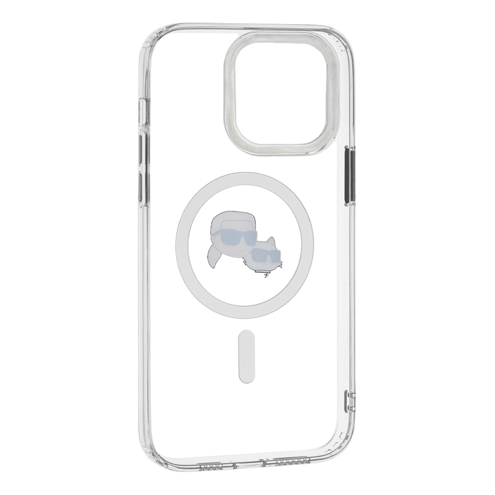 MagSafe cover til Apple iPhone 14 Pro Max, Karl Lagerfeld, IML Metal Karl & Choupette's Heads, Hvid