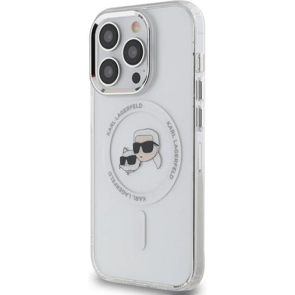 MagSafe cover til Apple iPhone 14 Pro Max, Karl Lagerfeld, IML Metal Karl & Choupette's Heads, Hvid