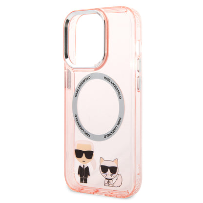 MagSafe cover til Apple iPhone 14 Pro Max, Karl Lagerfeld, Karl & Choupette Aluminium, Pink