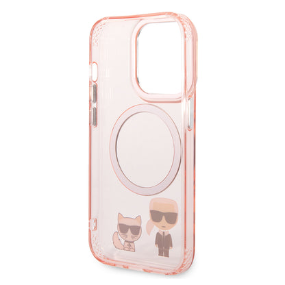 MagSafe cover til Apple iPhone 14 Pro Max, Karl Lagerfeld, Karl & Choupette Aluminium, Pink
