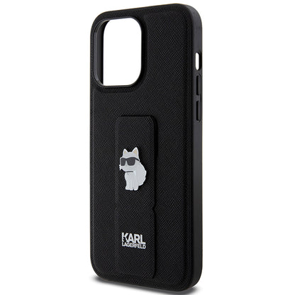 MagSafe cover til Apple iPhone 14 Pro Max, Karl Lagerfeld, Saffiano Gripstand Choupette, Sort