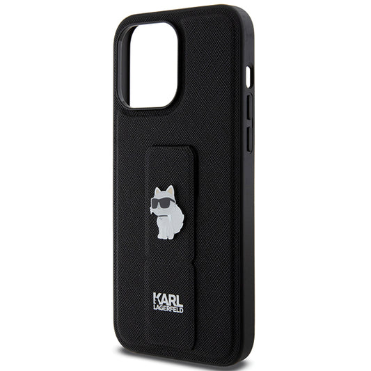 MagSafe cover til Apple iPhone 14 Pro Max, Karl Lagerfeld, Saffiano Gripstand Choupette, Sort